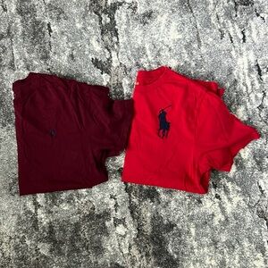 POLO RALPH LAUREN Red & Burgundy Boys Size 14 T Shirt Bundle(2)